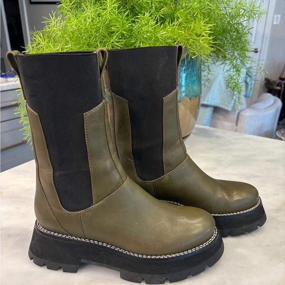 3.1 Phillip Lim Olive Green Kate Combat Boot - Picture 7 of 8